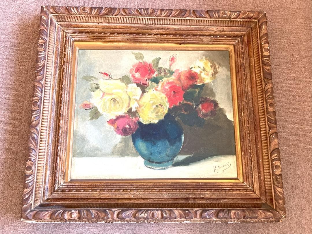 華やかな彩りをあなたのお部屋に！薔薇の油絵特別価格で出品中！