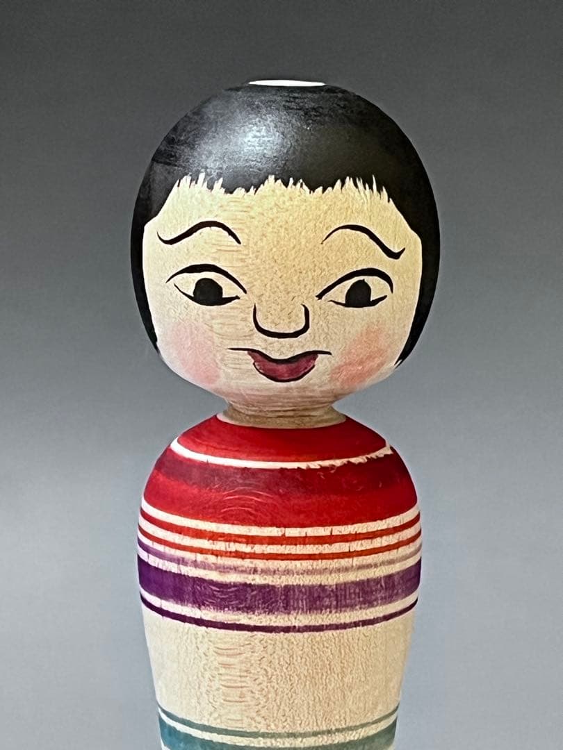 C449 こけし　レア　こけし奥瀬恵介　津軽系　伝統こけし　日本人形