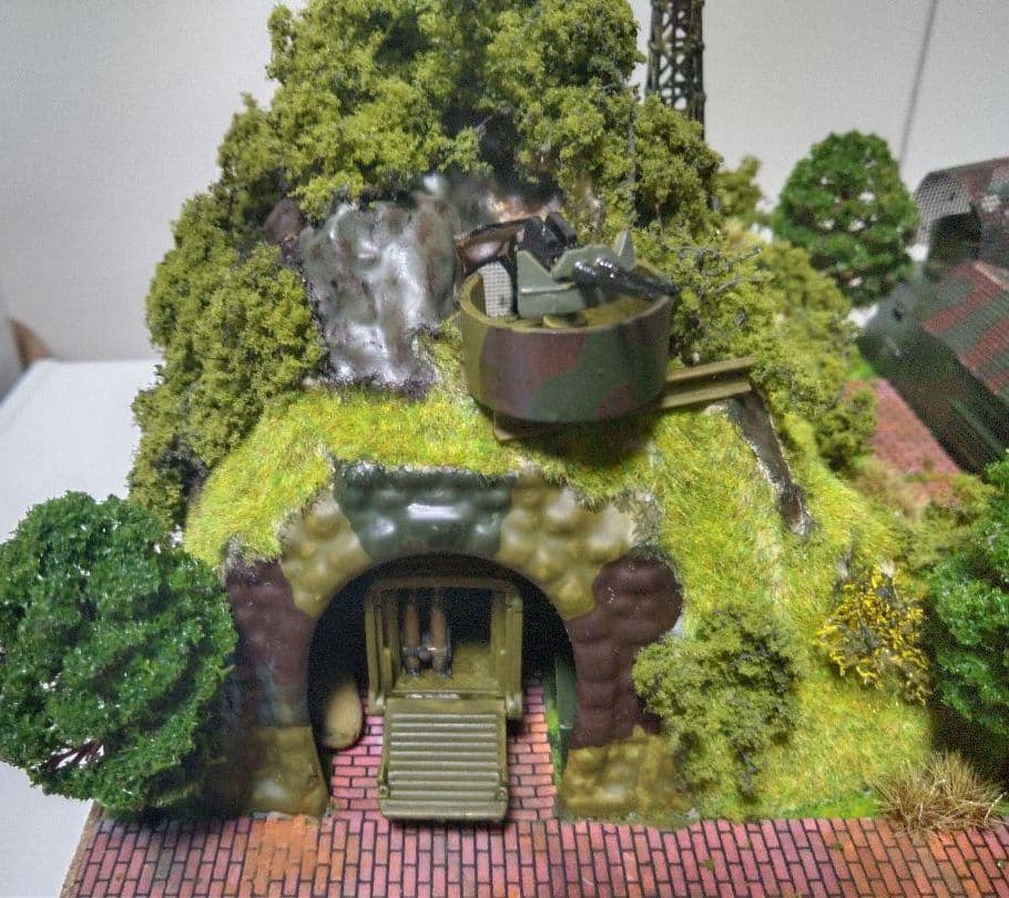 【ワンオフ】HO 仮想　本土決戦　津久田岬砲台　基地　日本軍　要塞　ジオラマ