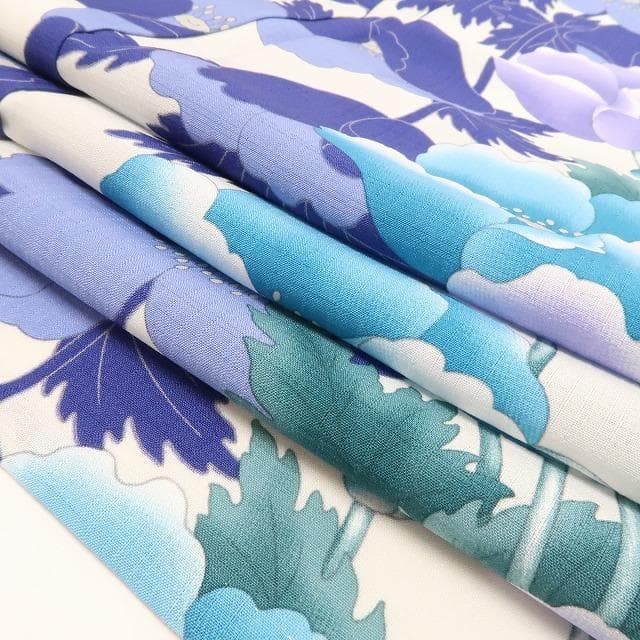 新品 撫松庵 片寄せポピー セオアルファ 洗える夏着物 付下げ 浴衣 6228