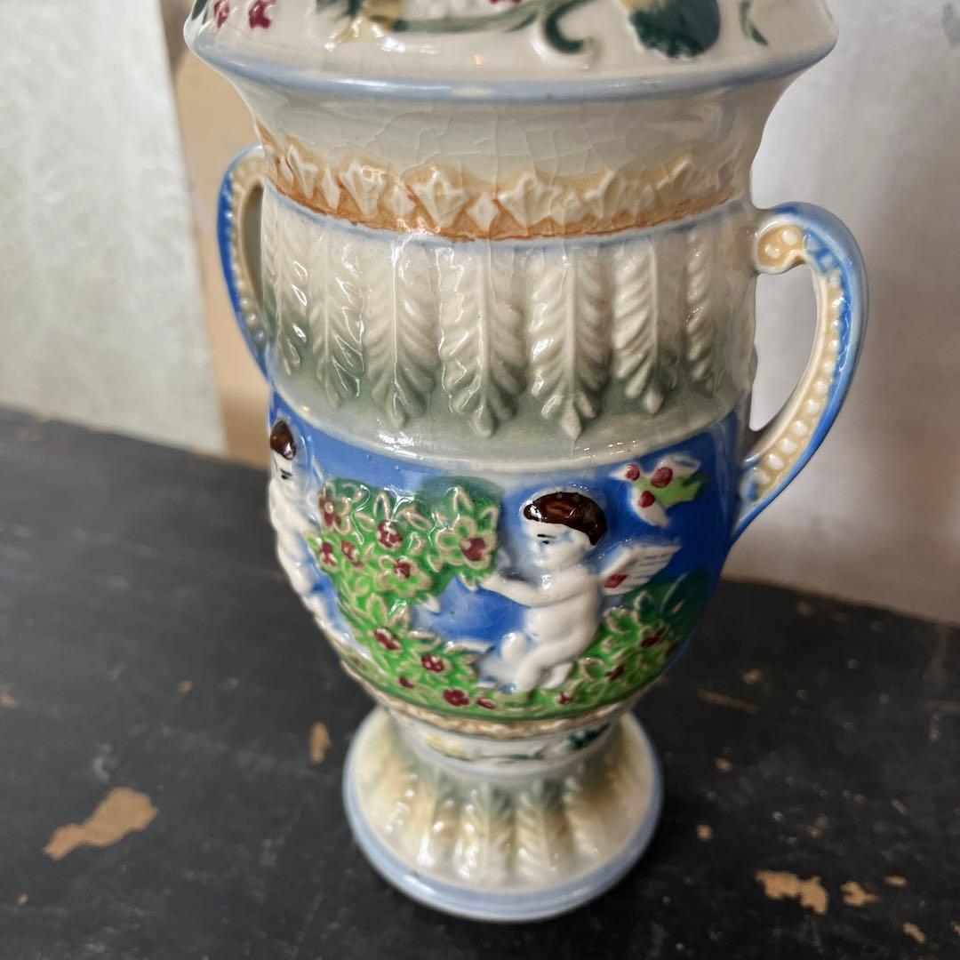 ヴィンテージ マジョリカ フラワーベース