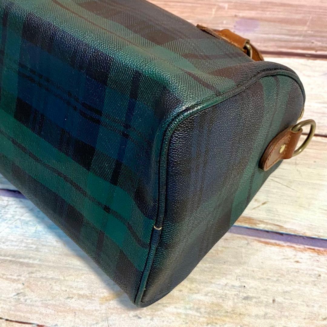 ポロラルフローレン　ハンドバッグ　ミニボストンバッグ　手提げ　チェック柄