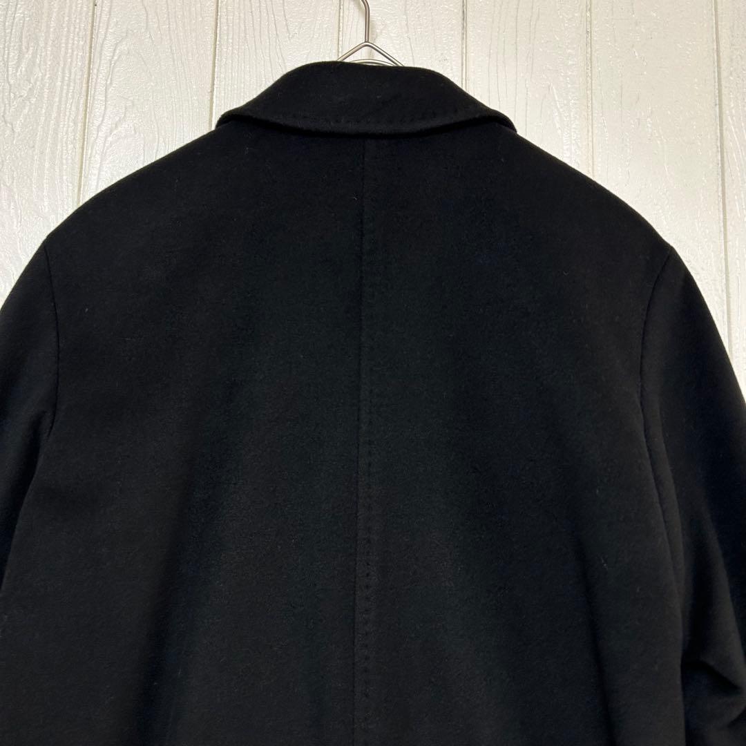 オーバーサイズ 美品 カシミヤ100%レリアン ダブルブレストコート ブラック