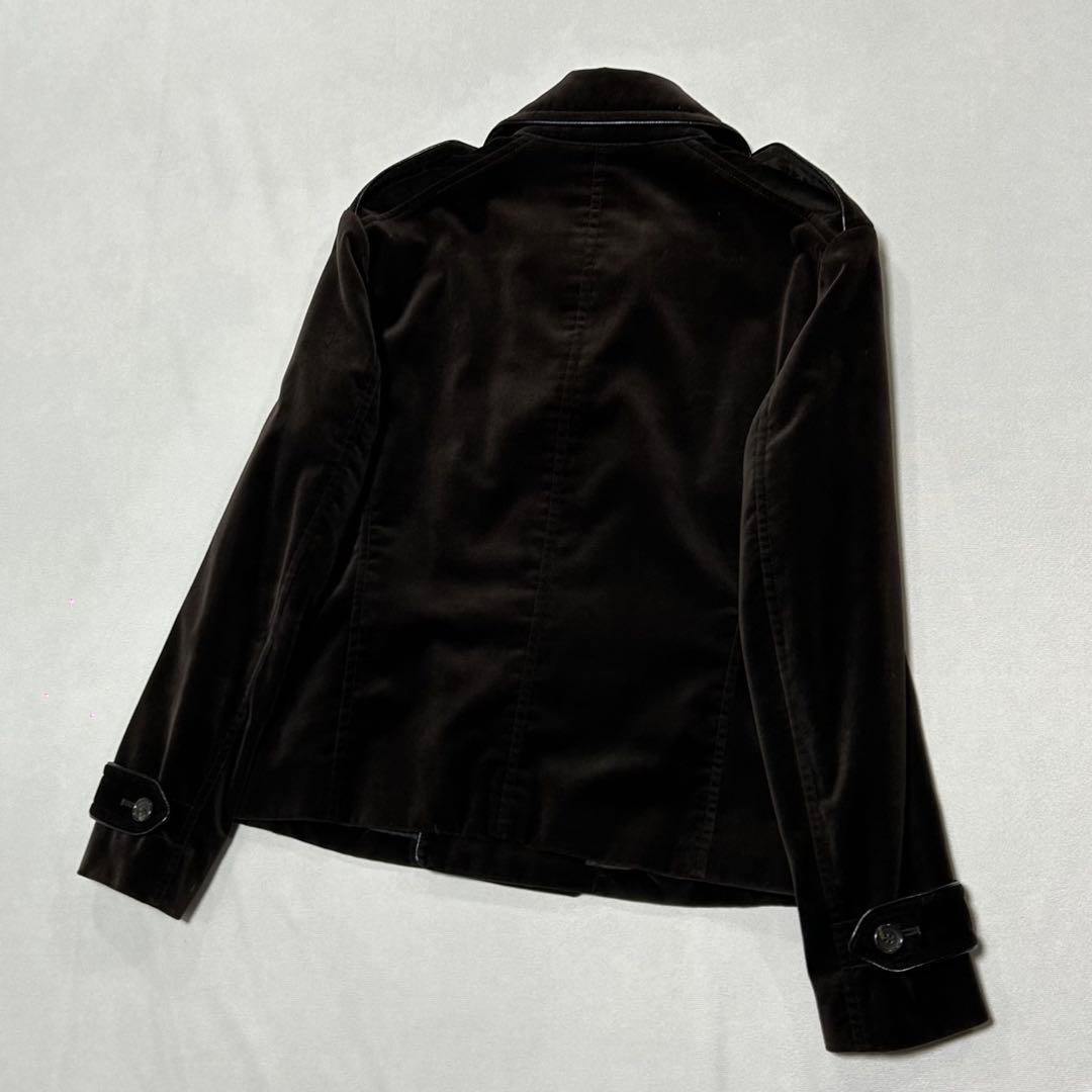 00s ベロア モーターサイクルジャケット ダブルブレスト 光沢 お兄系 ロック