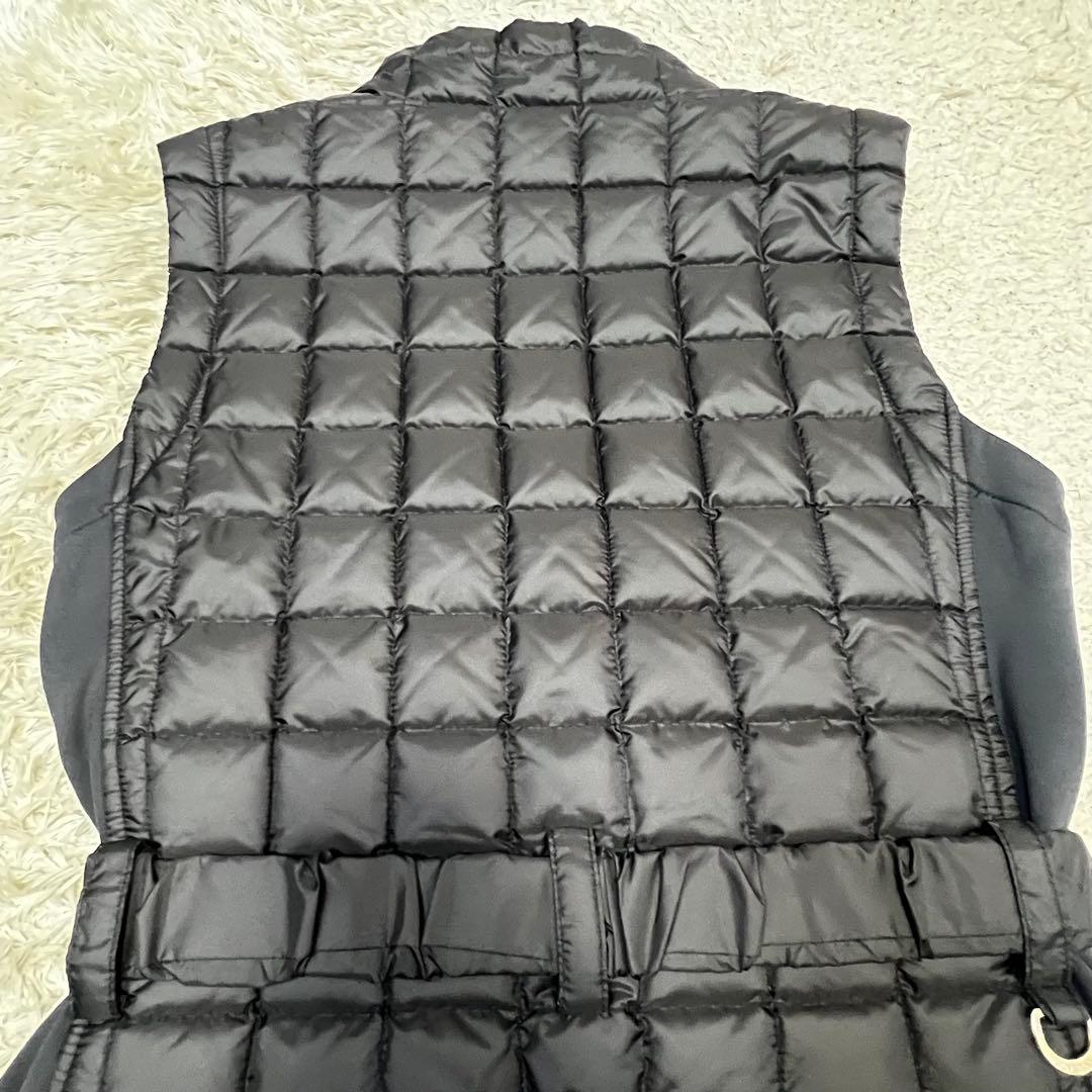 ジュン＆ロペ ダウンベスト ワンピース ウエストマーク ロング丈 レディース M