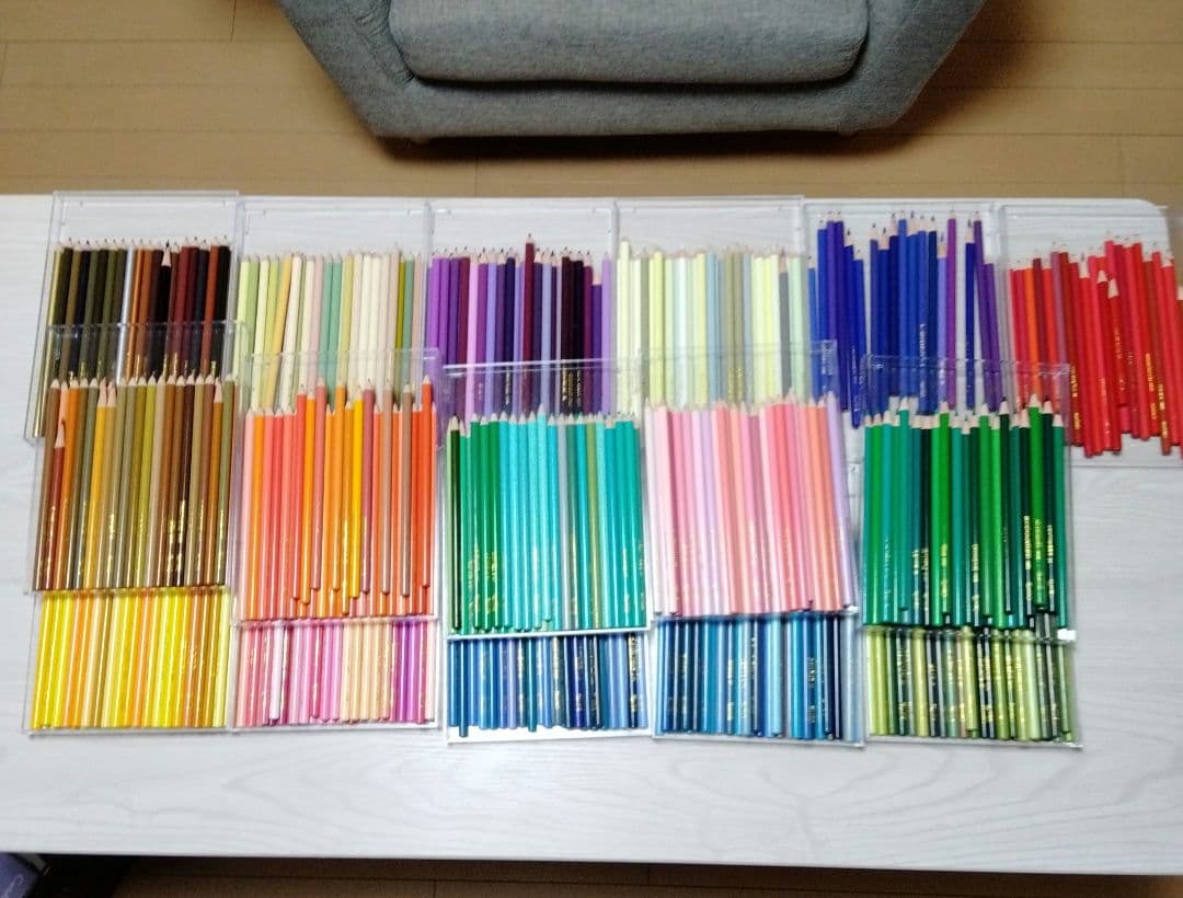 フェリシモ 旧500色色鉛筆 透明ケース付き