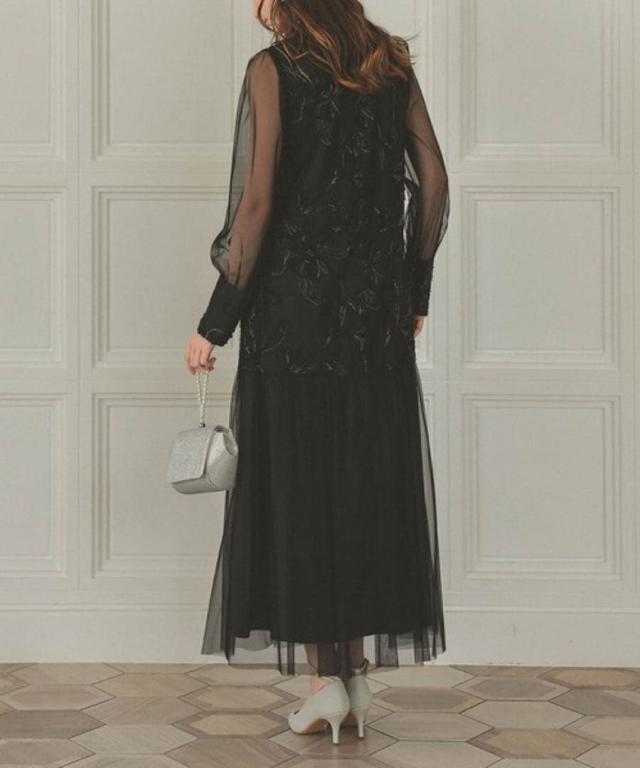 ★新作★ドリードール　フェザーフラワーチュールドレス