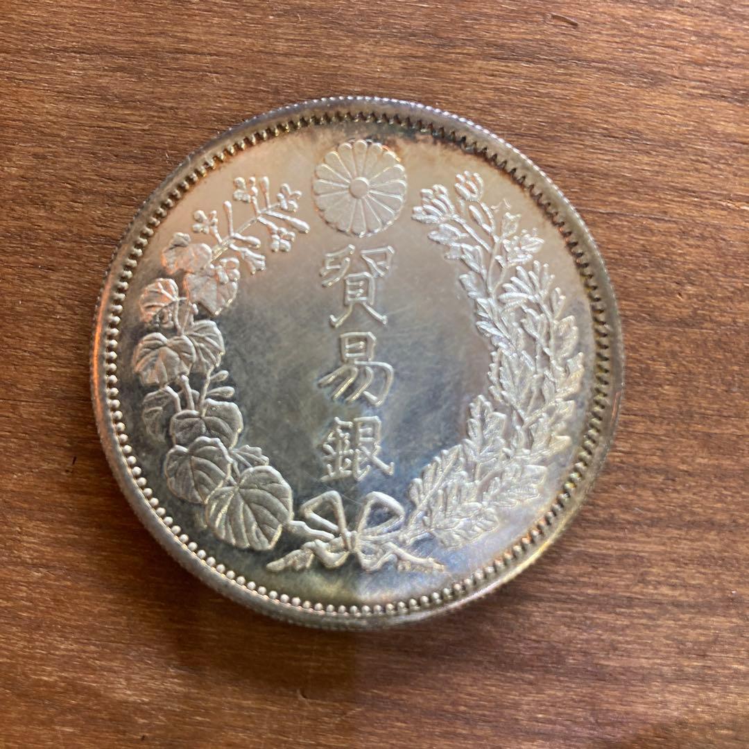 t*i様 明治銀貨 1875-1877 龍と菊の紋章