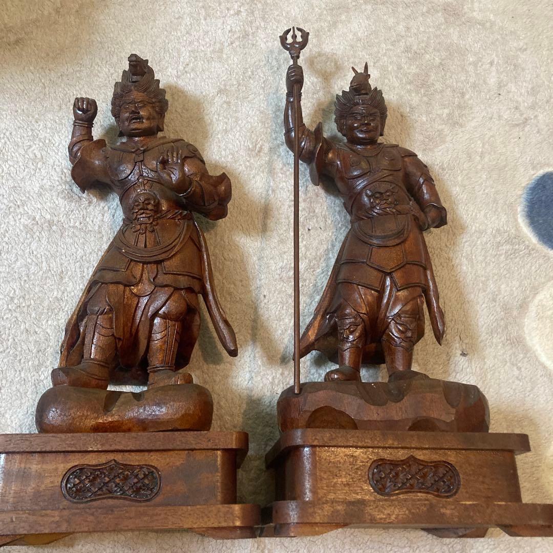 仏教工芸品　時代彫刻　一刀彫　極上彫　木彫仏像