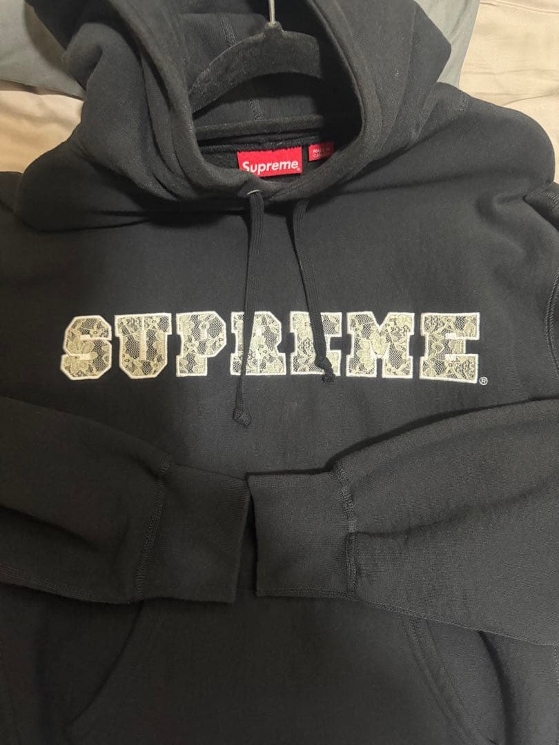トップス Supreme Lace Hooded Sweatshirt \"Black\"