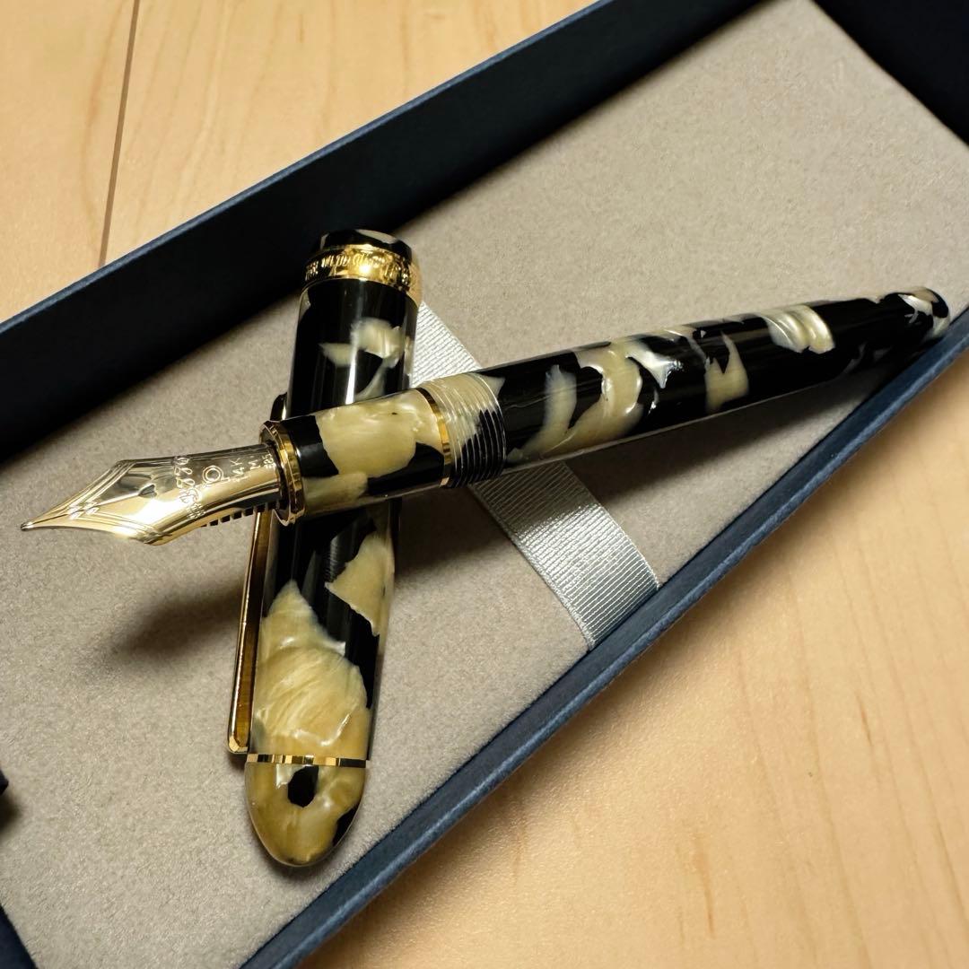 【未使用品】プラチナ万年筆　セルロイド　イシガキ　センチュリー3776 M字