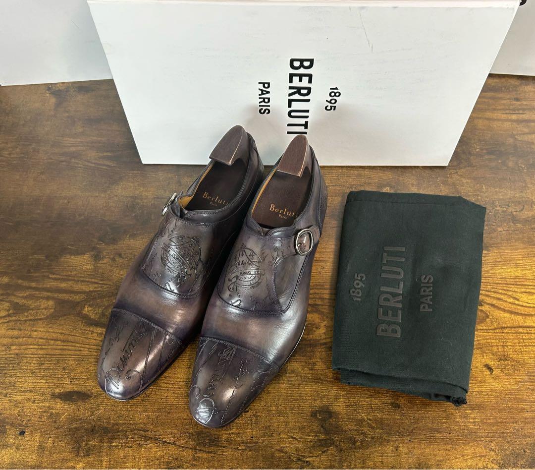 廃盤52万　Berluti シングルモンクストラップ　シューズ　オルガ期　7.5