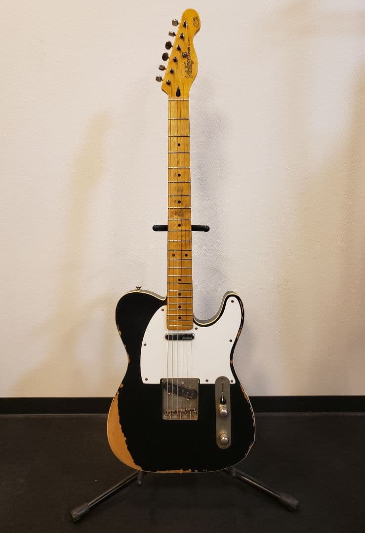 ヴィンテージ風エレキギター ブラック Vintage Icon V59