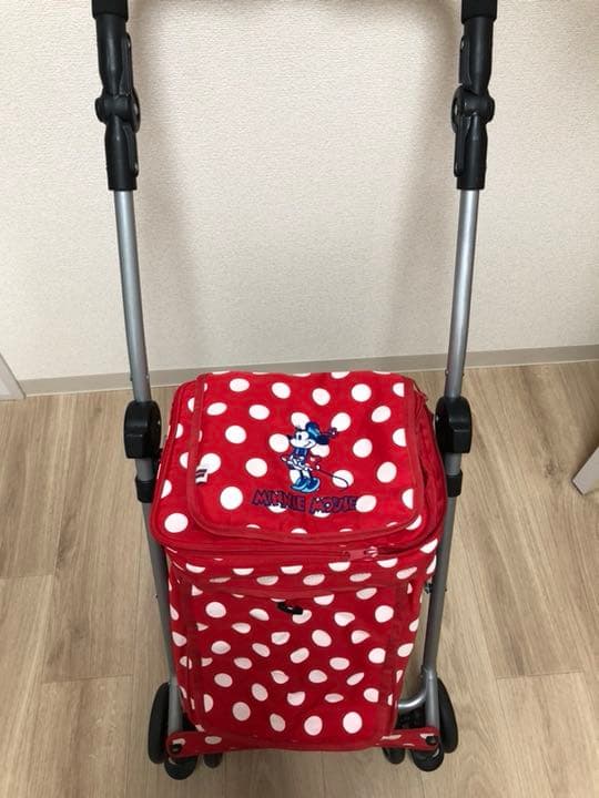 ミニーちゃんドット柄の犬用ベビーカー‼️数量限定品Disney