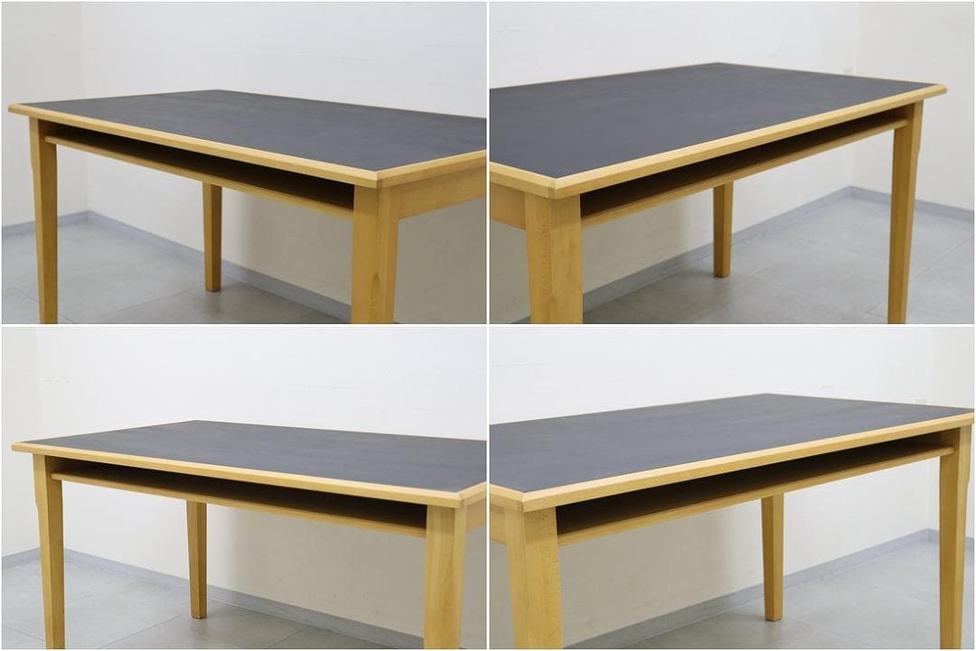 ウニコ GRIFU グリフ ダイニング テーブル メラミン天板 ビーチ材 収納付