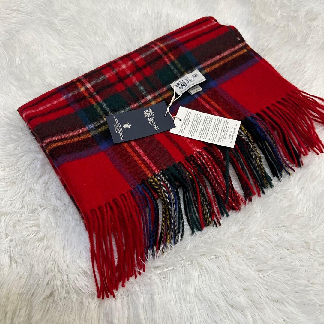 小*ん様 ジョンストンズ　カシミヤ大判ストール マフラー ロイヤルスチュワート