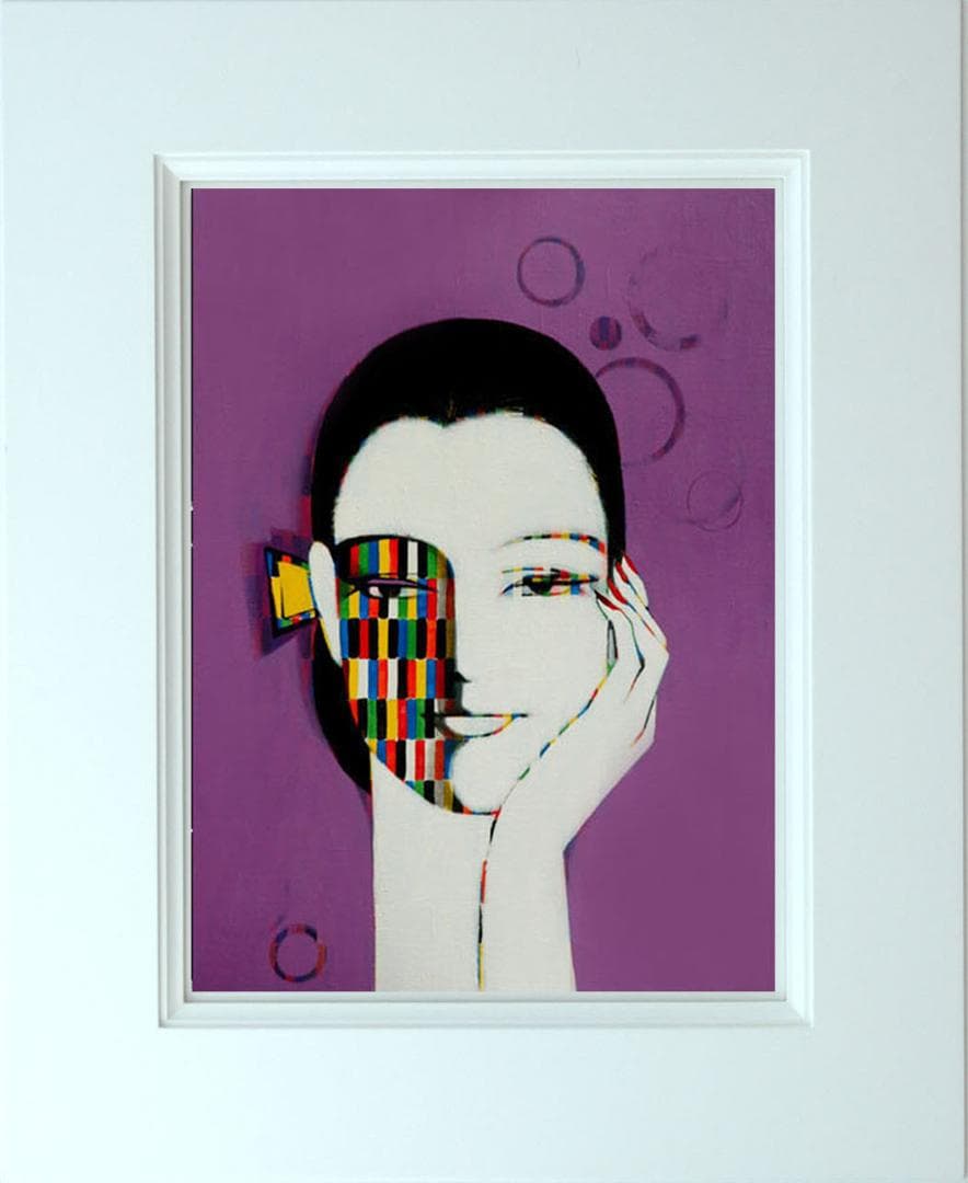 油絵 菅家令子 絵 絵画 インテリア F6-082211 人物 女性