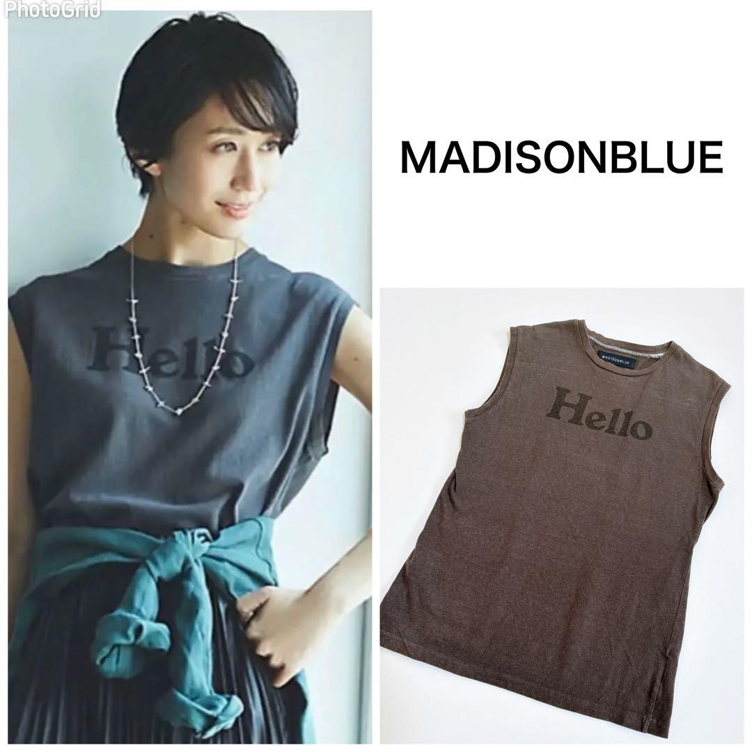 人気☆マディソンブルー HELLO ノースリーブTシャツ タンクトップ