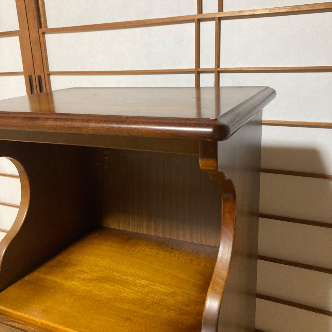 カリモク家具 コロニアル 電話台 引き出し4段 ブナ材 カントリー調 クラシック