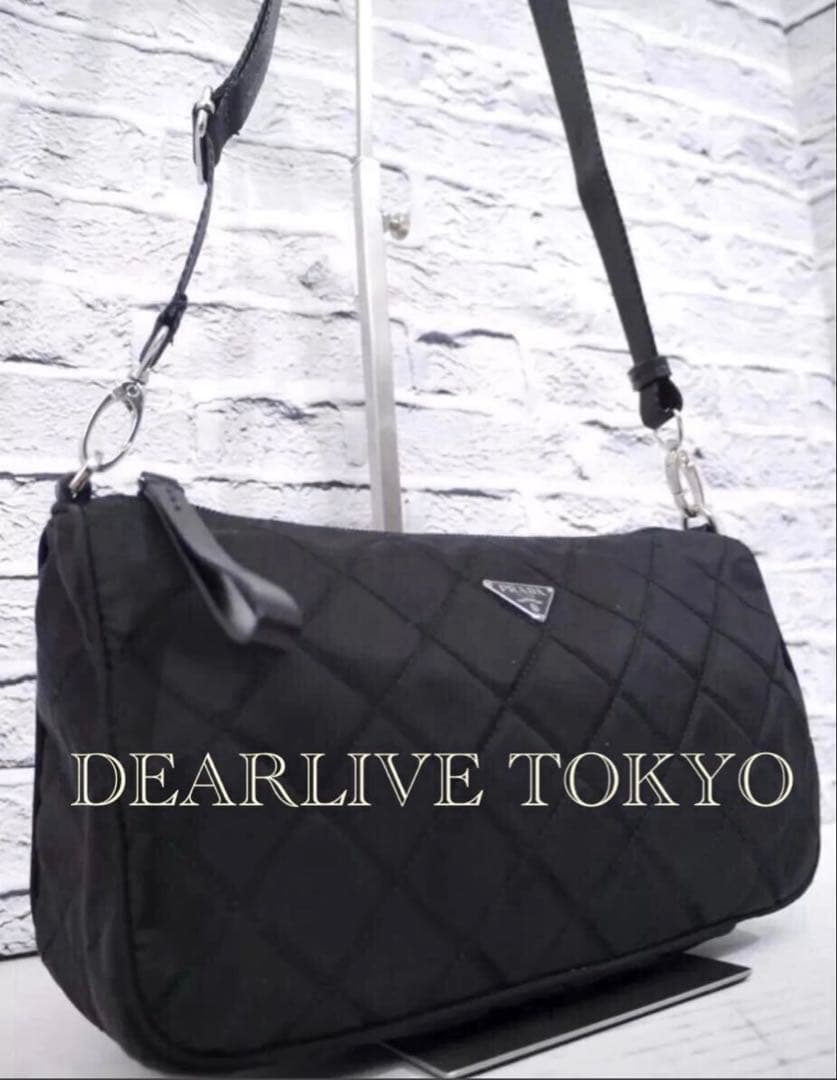 ◆PRADA プラダ キルティングナイロン クロスボディ カメラ バッグ ポーチ