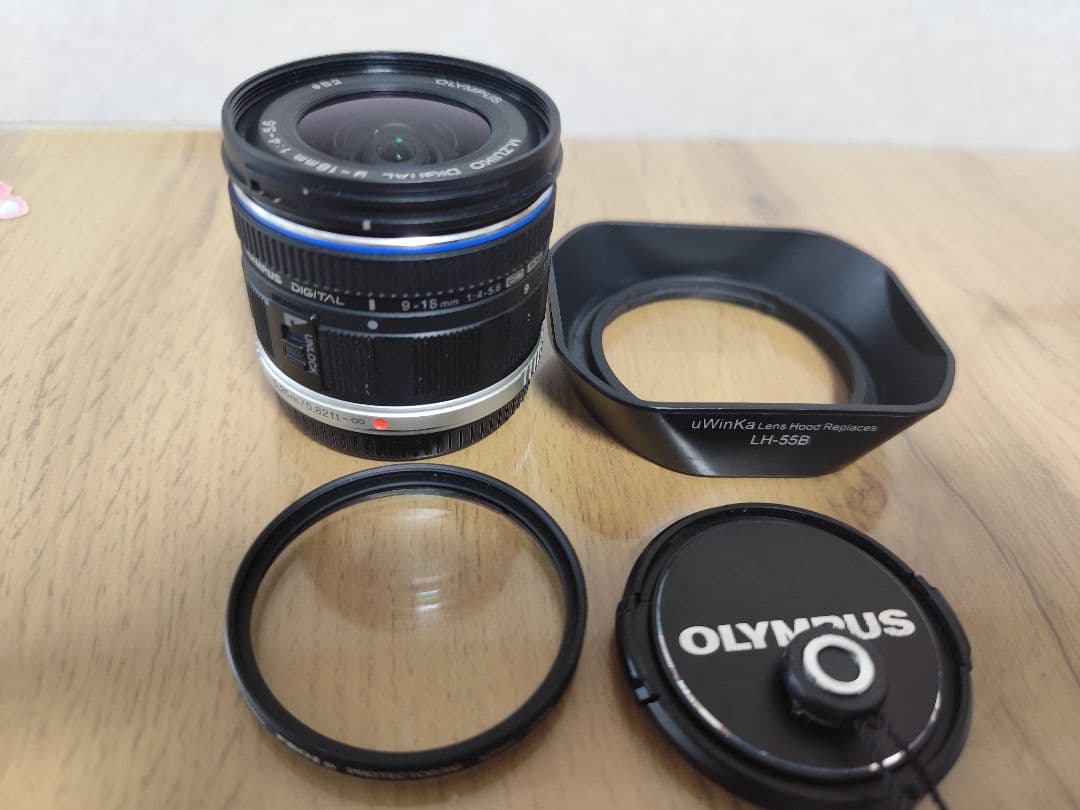 オリンパス広角レンズ+レンズフィルター+レンズフード