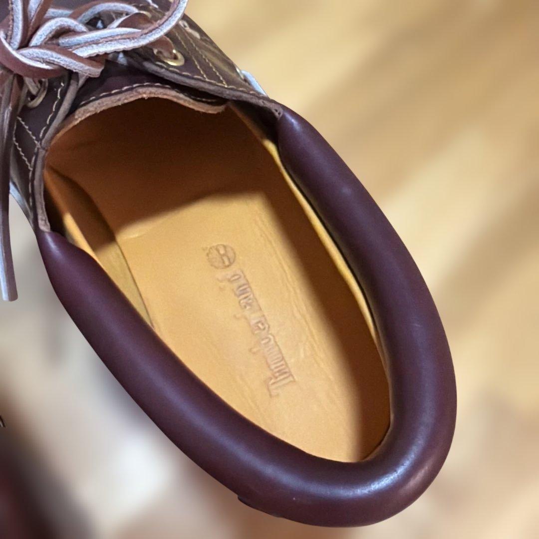 Timberland クラシックラグ 3アイ モカシン バーガンディ 26.5