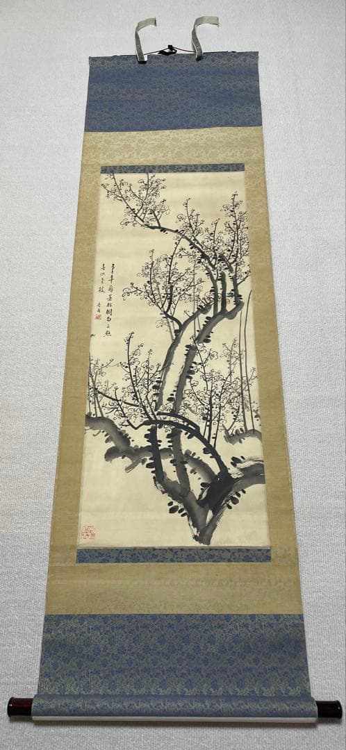 墨梅図 掛軸 古美術