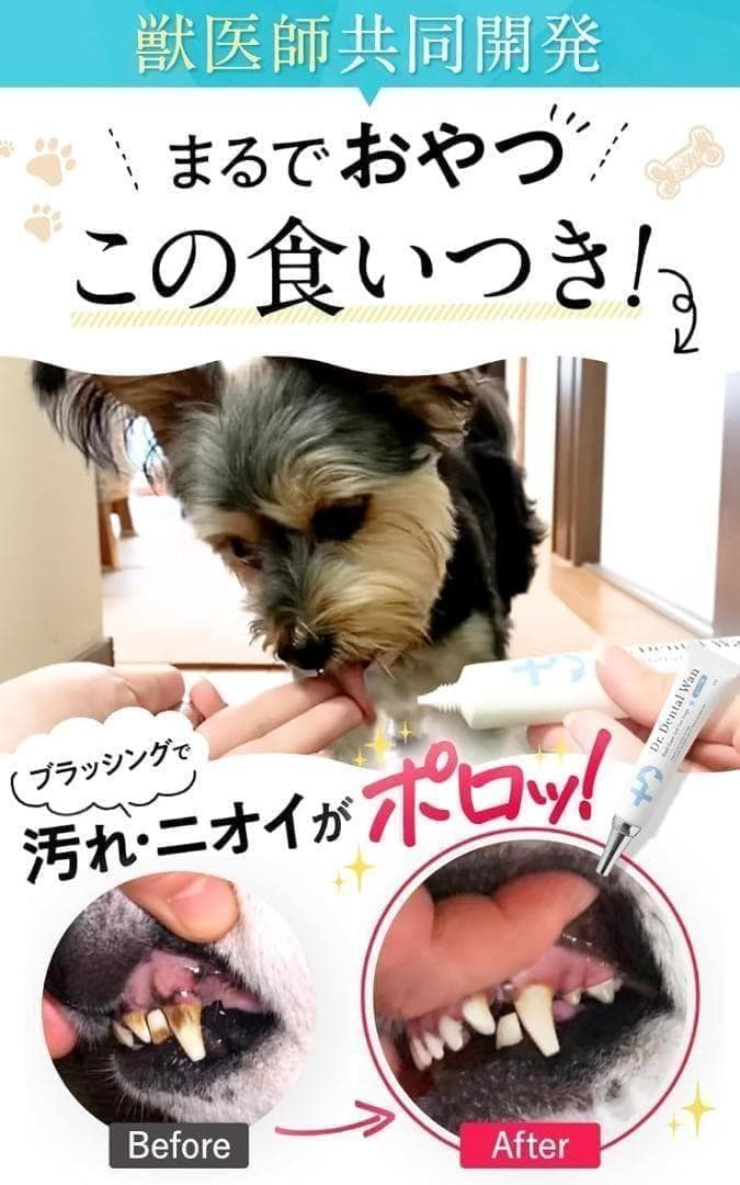 【新品未使用】 ドクターデンタルワン 4個セット 犬 歯磨き 歯ブラシセット