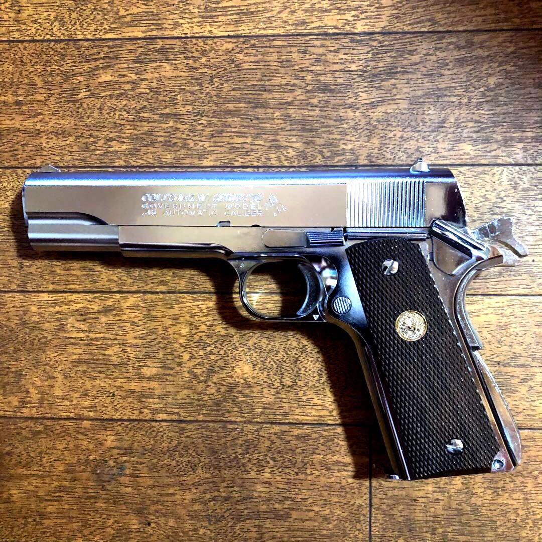 日曜特価❗️マルイ　コルトガバメント　シニッケルフィニッシュ　ブローバックガスガン