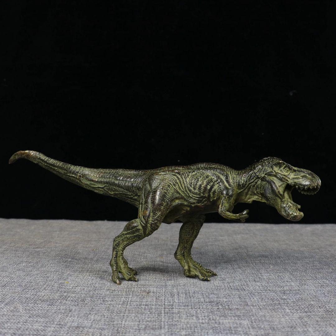 銅製 ティラノサウルス 恐竜 インテリアアクセサリーギフト置物 装飾品現代工芸品