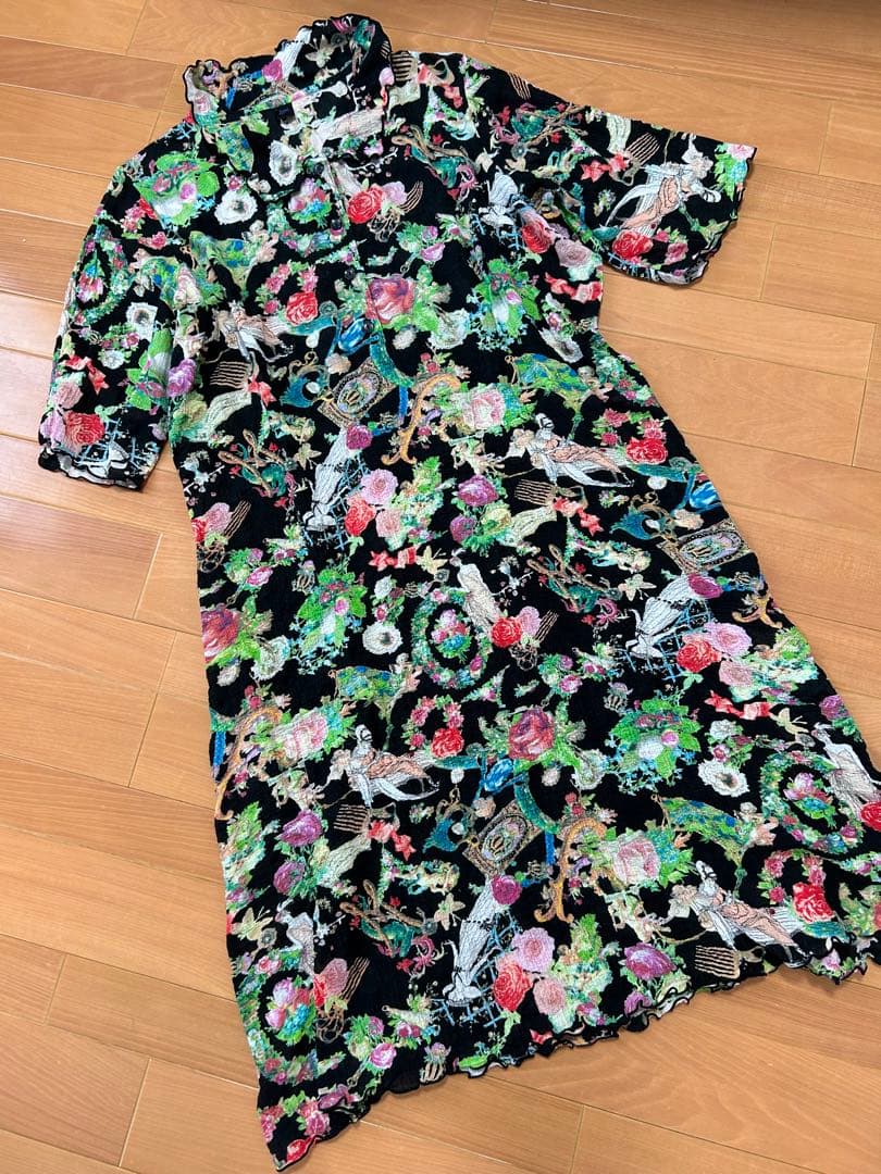 TUNIC 鴨居羊子 花柄 綿 ルームウェア ナイトウェア 日本製 チュニック