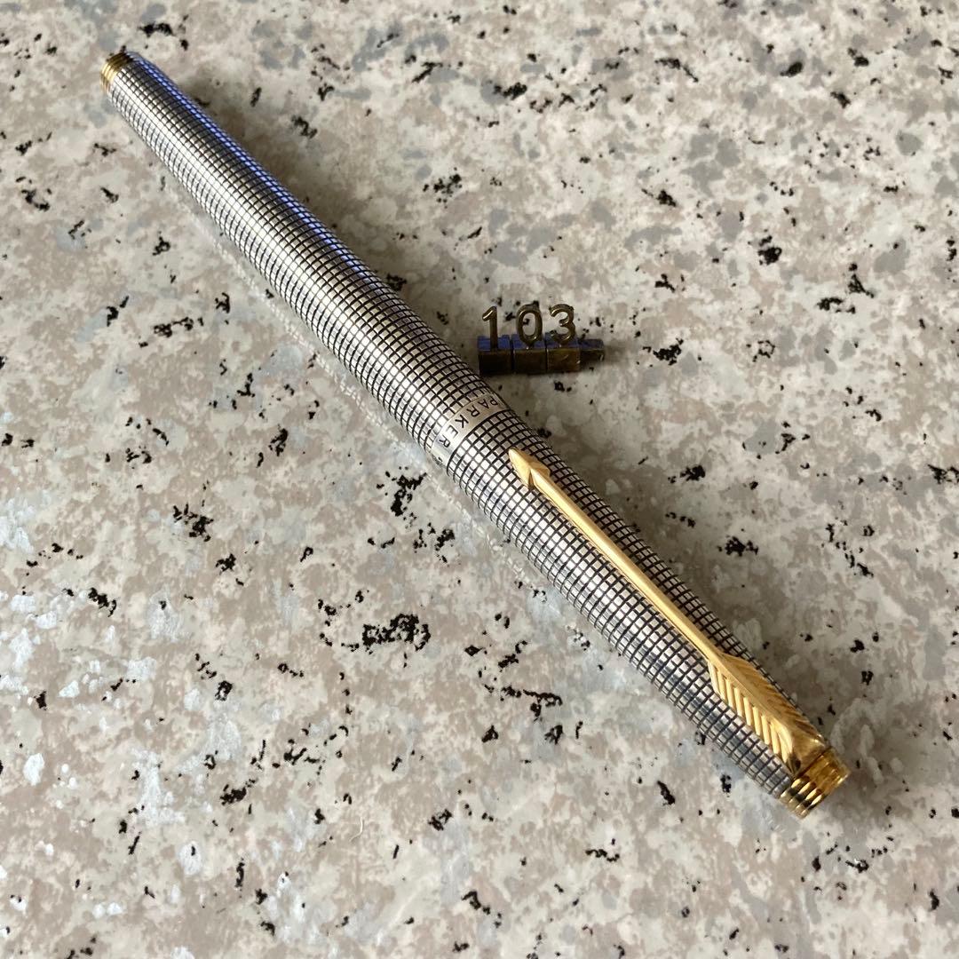 #103 オーバーホール済み 万年筆 PARKER パーカー 925 14k
