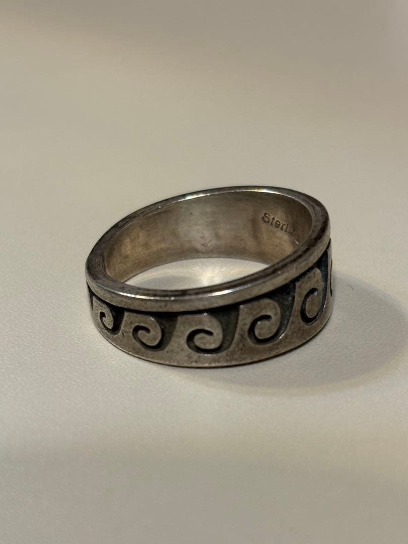 シルバー 波模様 リング HOPI 族 インディアンジュエリー