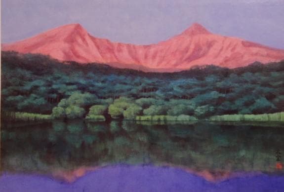 奥田 元宋、晨暉、大判、額装用・画版、日本製・新品額 額装付、状態良好