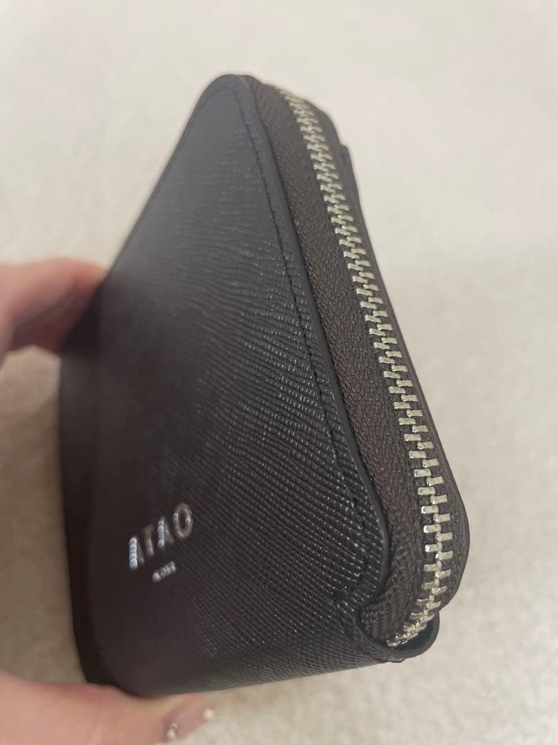 ATAO チェス　ダークブラウン　 二つ折り財布