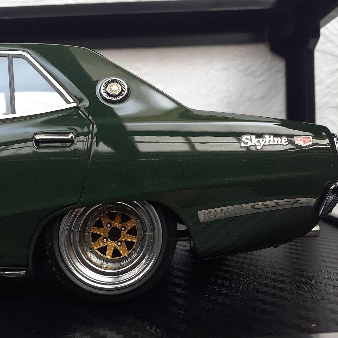 イグニッションモデル　ケンメリ4ドアGT-X 1/18グリーン　ig0971