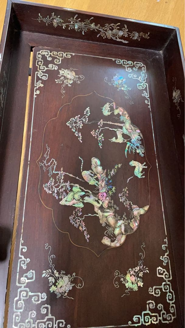 唐物　中国美術　時代　螺鈿象嵌　細工象嵌　螺鈿テーブル　華道具　香道具　古美術