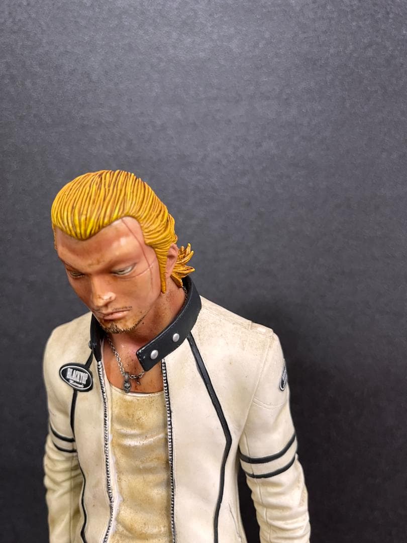 CROWS×WORST 高橋ヒロシサイン入り複製原画 河内鉄生 フィギュアバイク