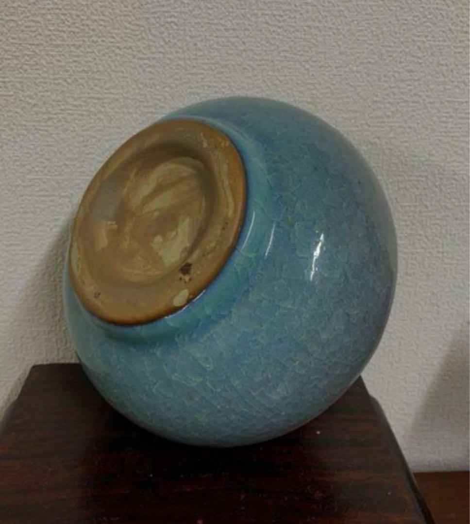 【希少品】中国古美術　宋時代　鈞窯澱青釉瓢箪花瓶Y02