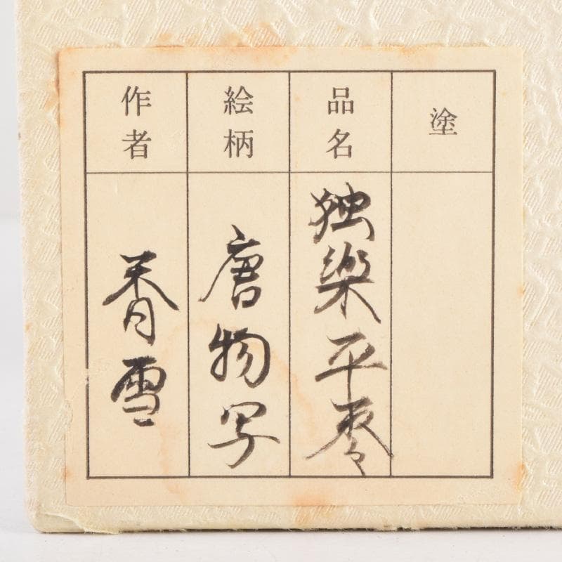 茶道具　塗師　中林香雪作　即中斎好　唐物写　独楽平棗　共箱　M　R9309