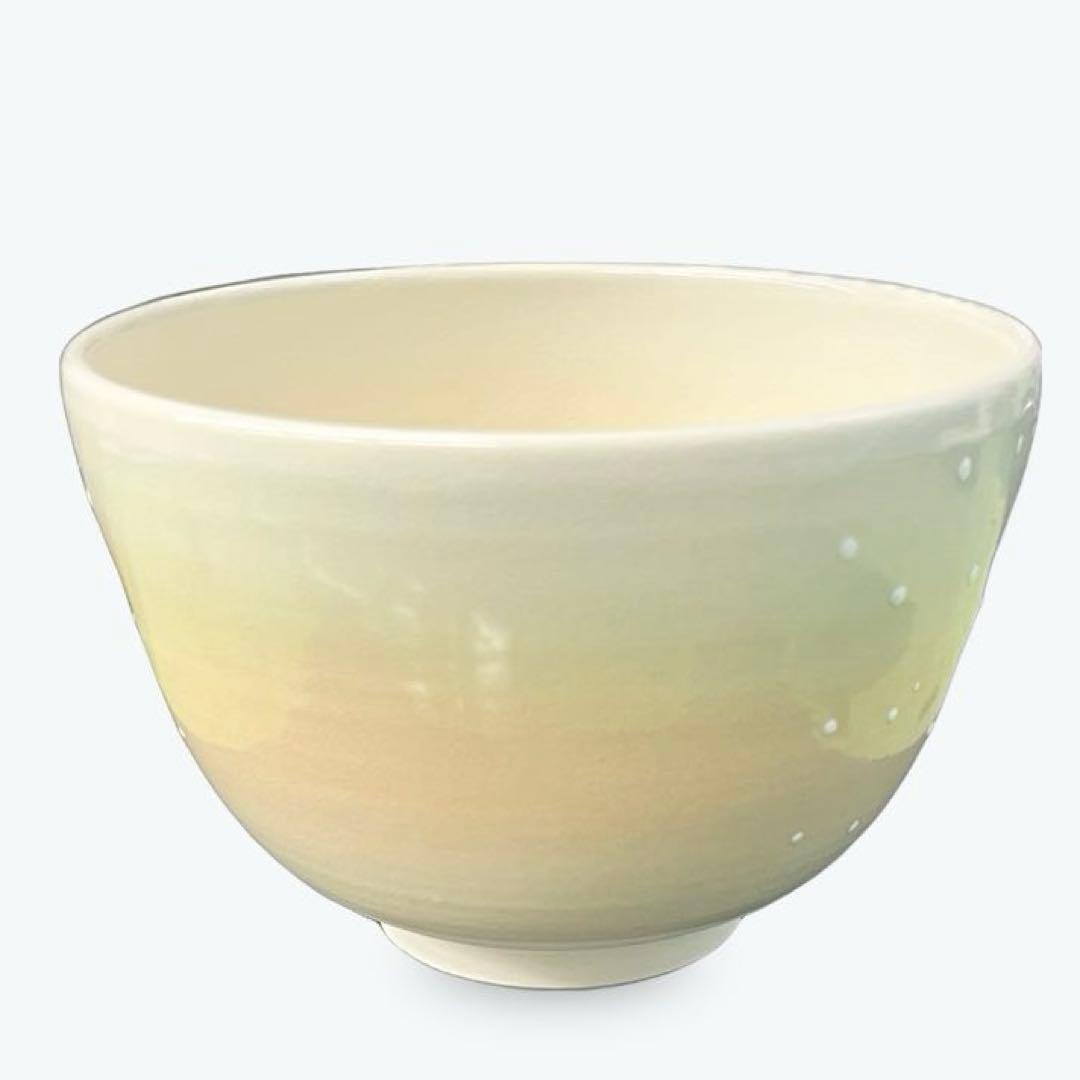 茶碗　色絵 雀に雪竹　加藤起楽　抹茶茶碗　茶道具