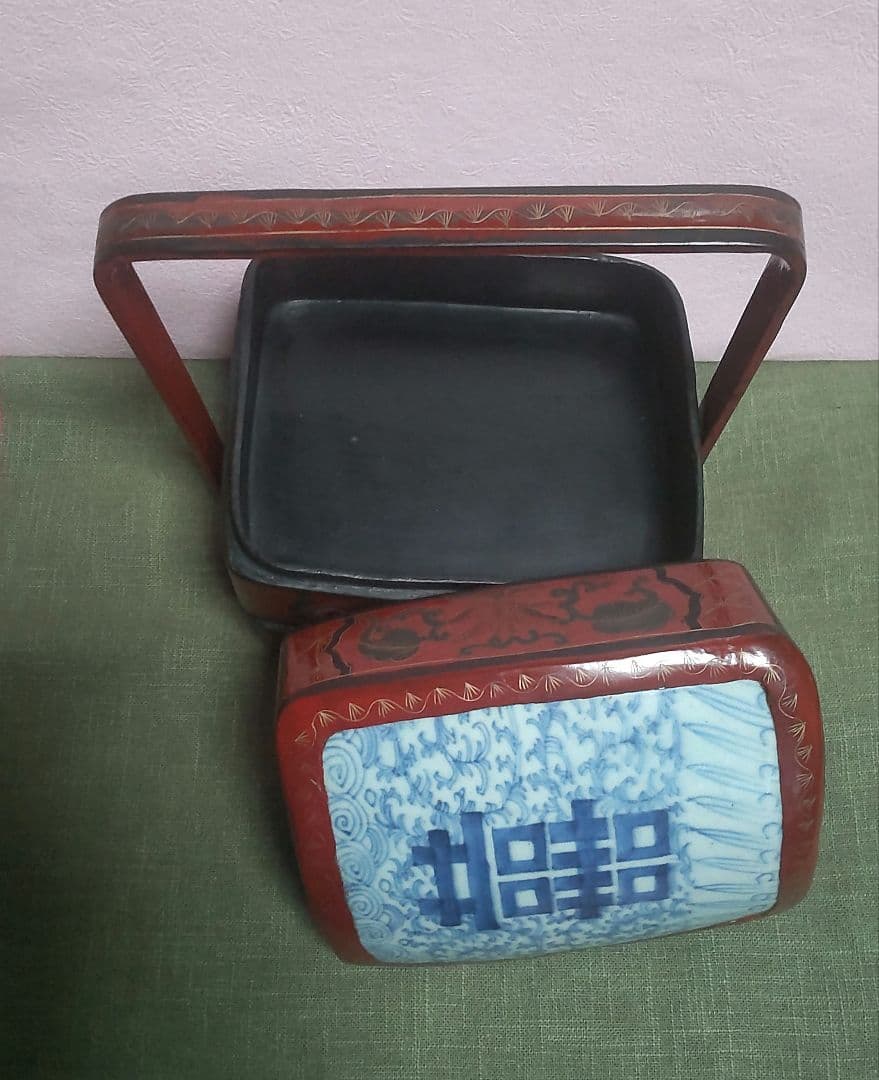 (61*Z234)*漆器 重箱 清朝 中国骨董品 茶道具陶芸