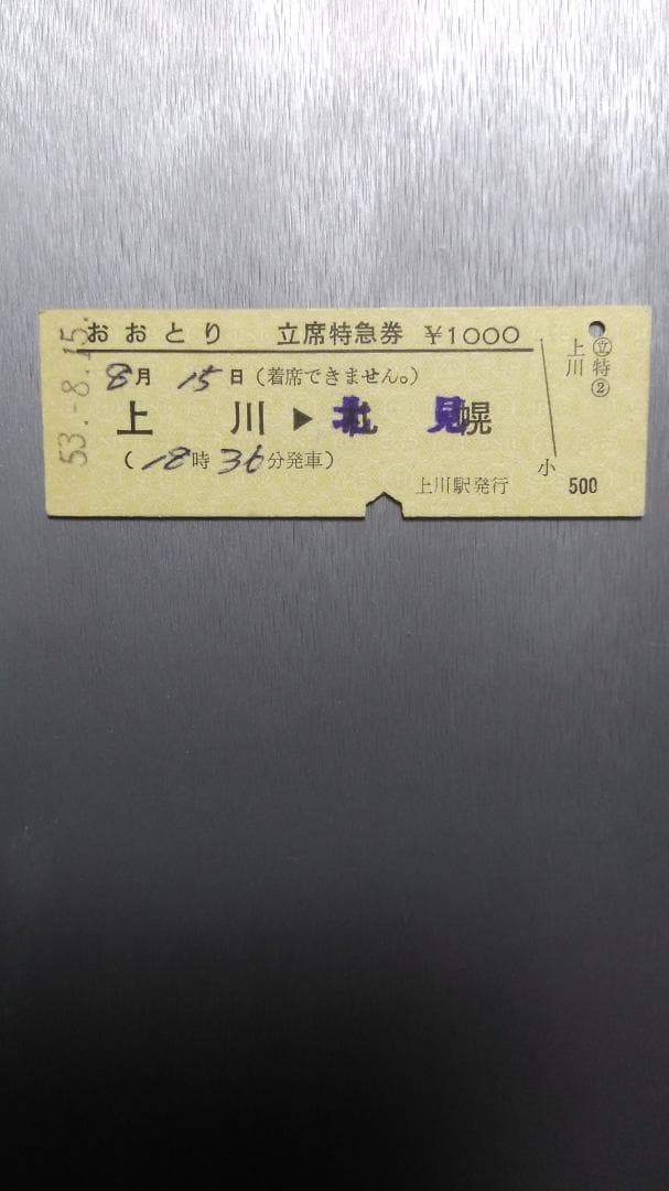 国鉄硬券切符