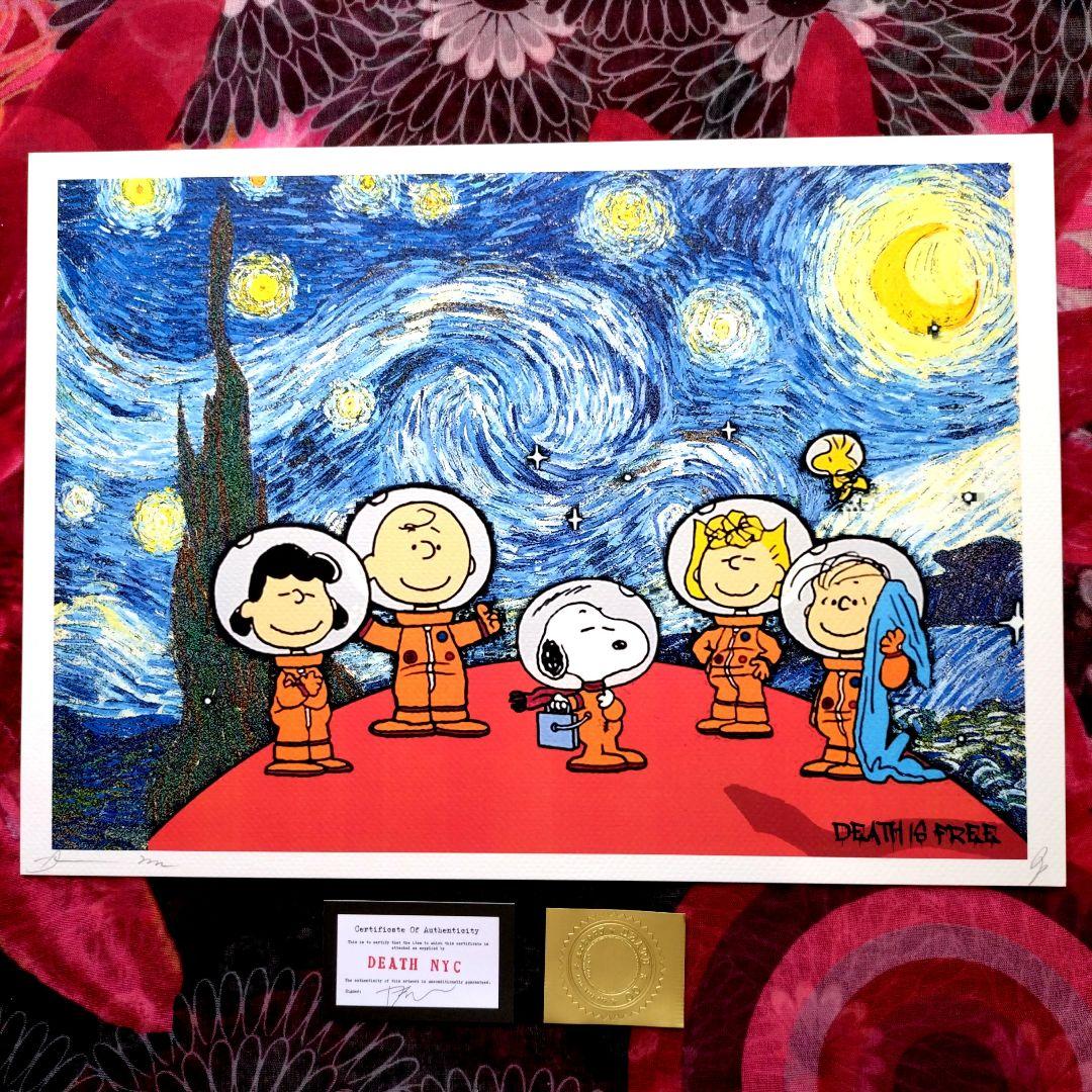 death nyc 世界限定100枚　スヌーピー　PEANUT　ゴッホ　星月夜