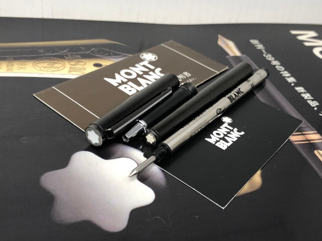 ⭐️モンブラン⭐️黒薔薇鉱プレート⭐️極稀少な価値の高いNo1324⭐️ローラーボール⭐️
