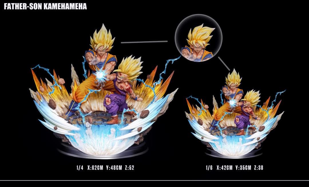 ドラゴンボール　親子かめはめ波　ガレージキット　フィギュア　海外スタジオ正規品