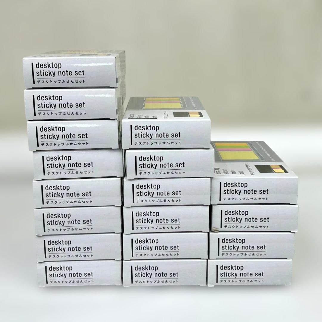 デスクトップふせんセット　レザー調ケース　販促品　78点まとめ売り