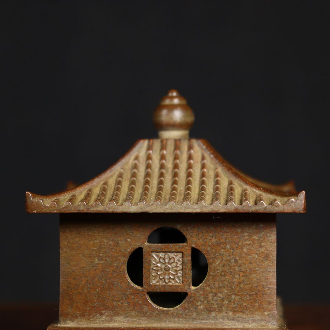 銅製 六角炉 香炉 茶道 書房香炉 香道具 装飾品 工芸品 置物