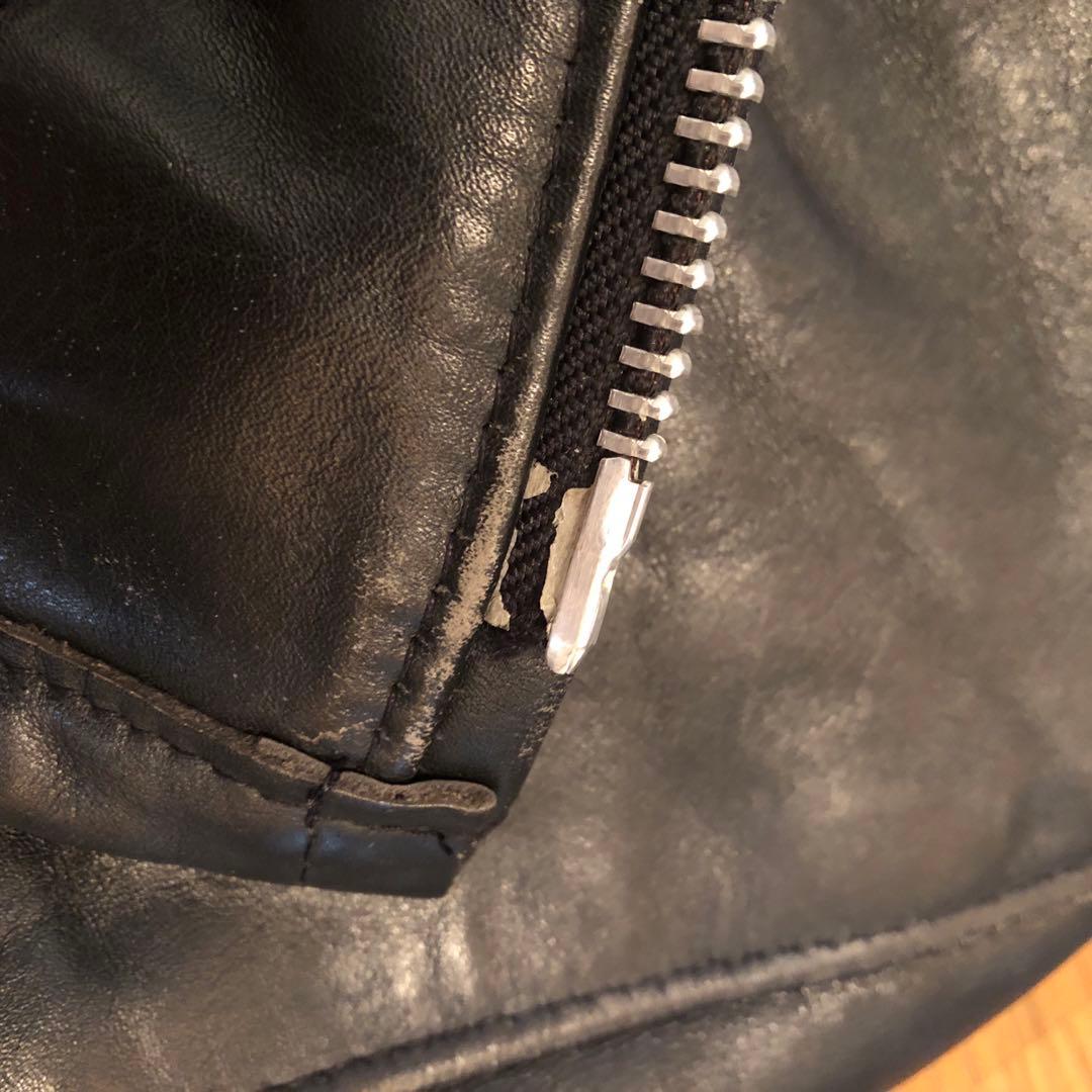 Schott ショットUSAゴーストスカルバックハンドペイントシングルライダース