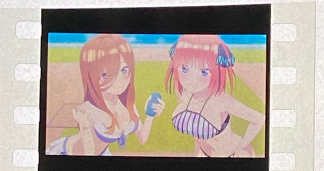 映画 五等分の花嫁 入場者特典 フィルム 水着 中野 二乃 三玖 色紙